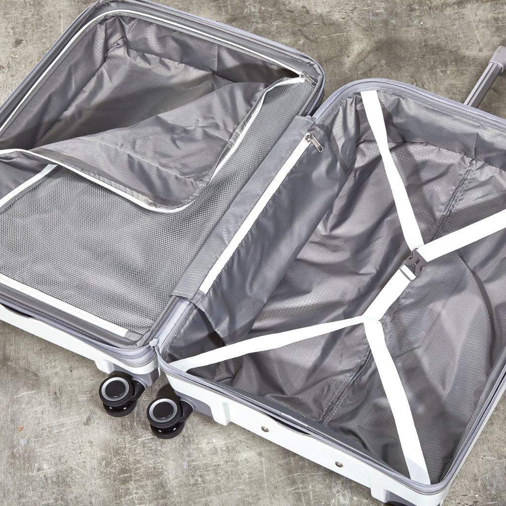 Rock Sunwave 54cm Carry On Hardsided Luggage - White - Love Luggage