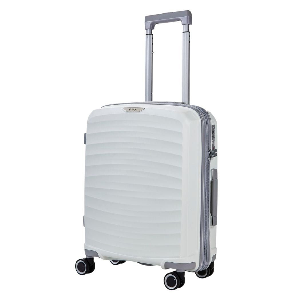 Rock Sunwave 54cm Carry On Hardsided Luggage - White - Love Luggage