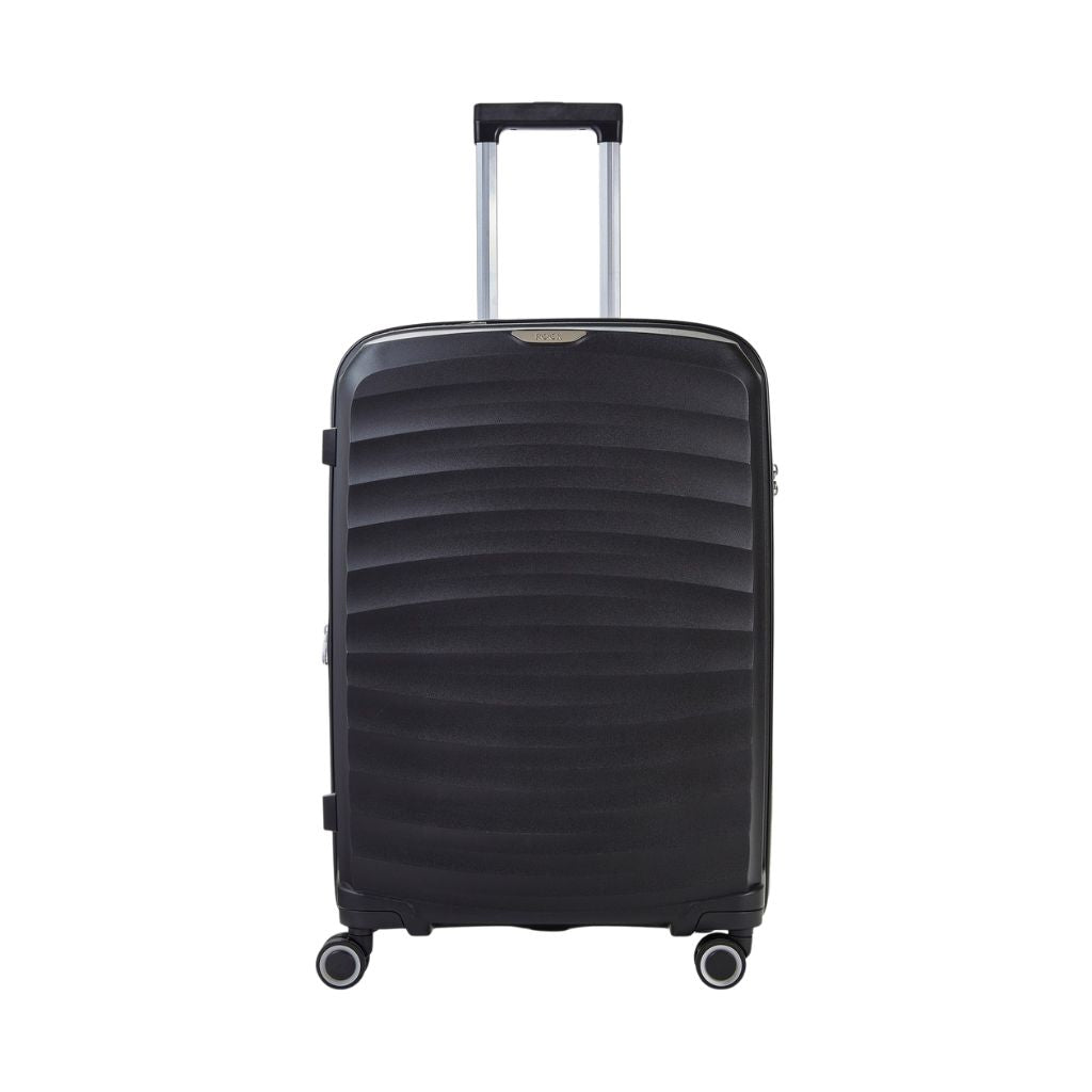 Rock Sunwave 66cm Medium Expander Hardsided Luggage - Black - Love Luggage