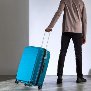 Rock Sunwave 66cm Medium Expander Hardsided Luggage - Blue - Love Luggage