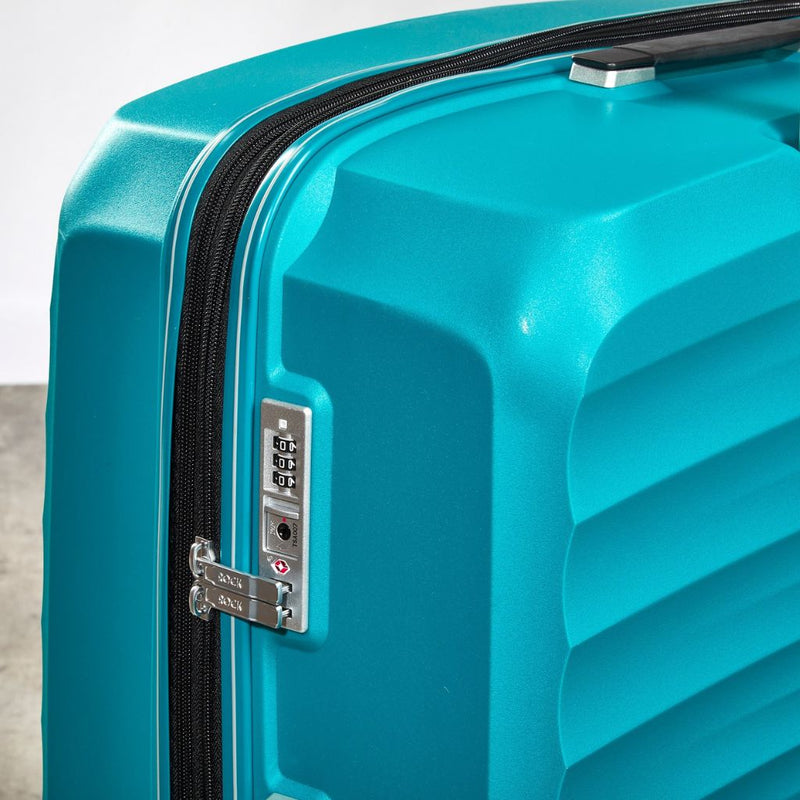 Rock Sunwave 66cm Medium Expander Hardsided Luggage - Blue - Love Luggage