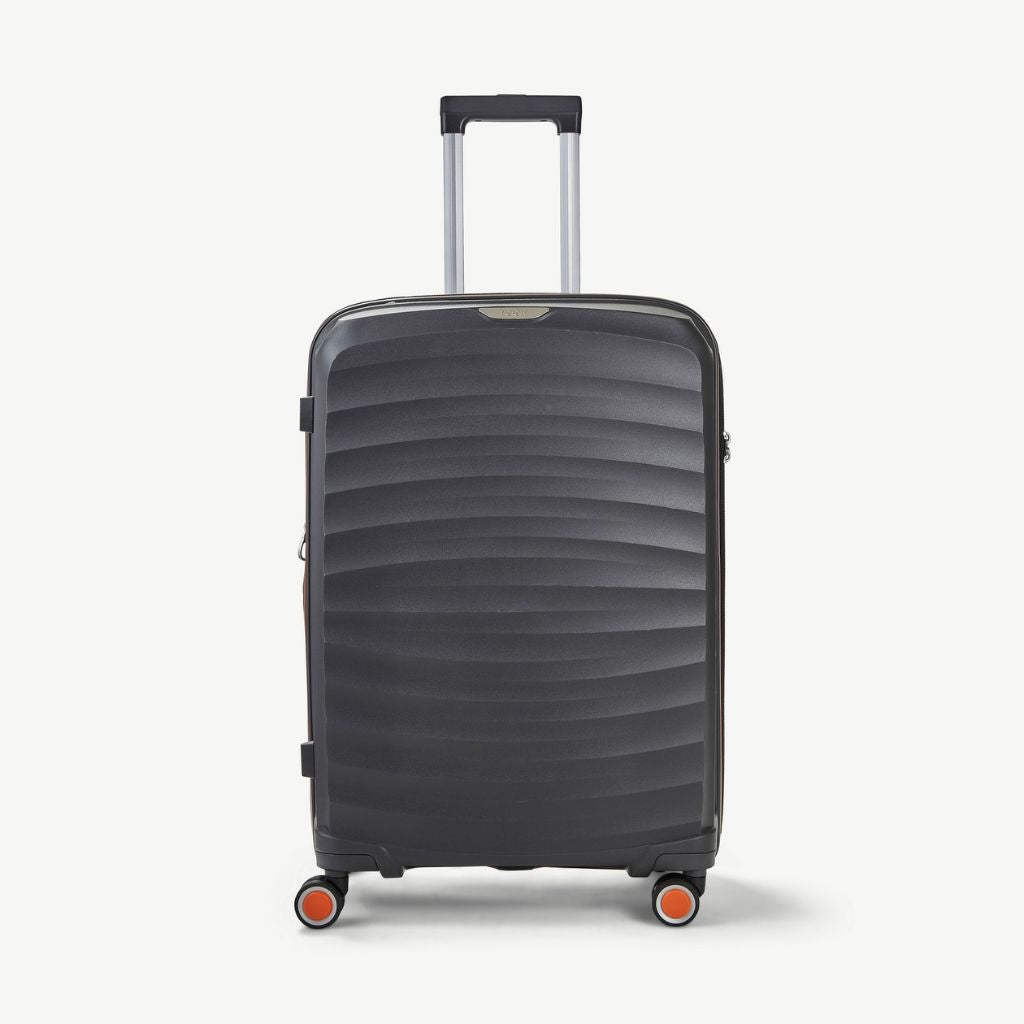 Rock Sunwave 66cm Medium Expander Hardsided Luggage - Charcoal - Love Luggage