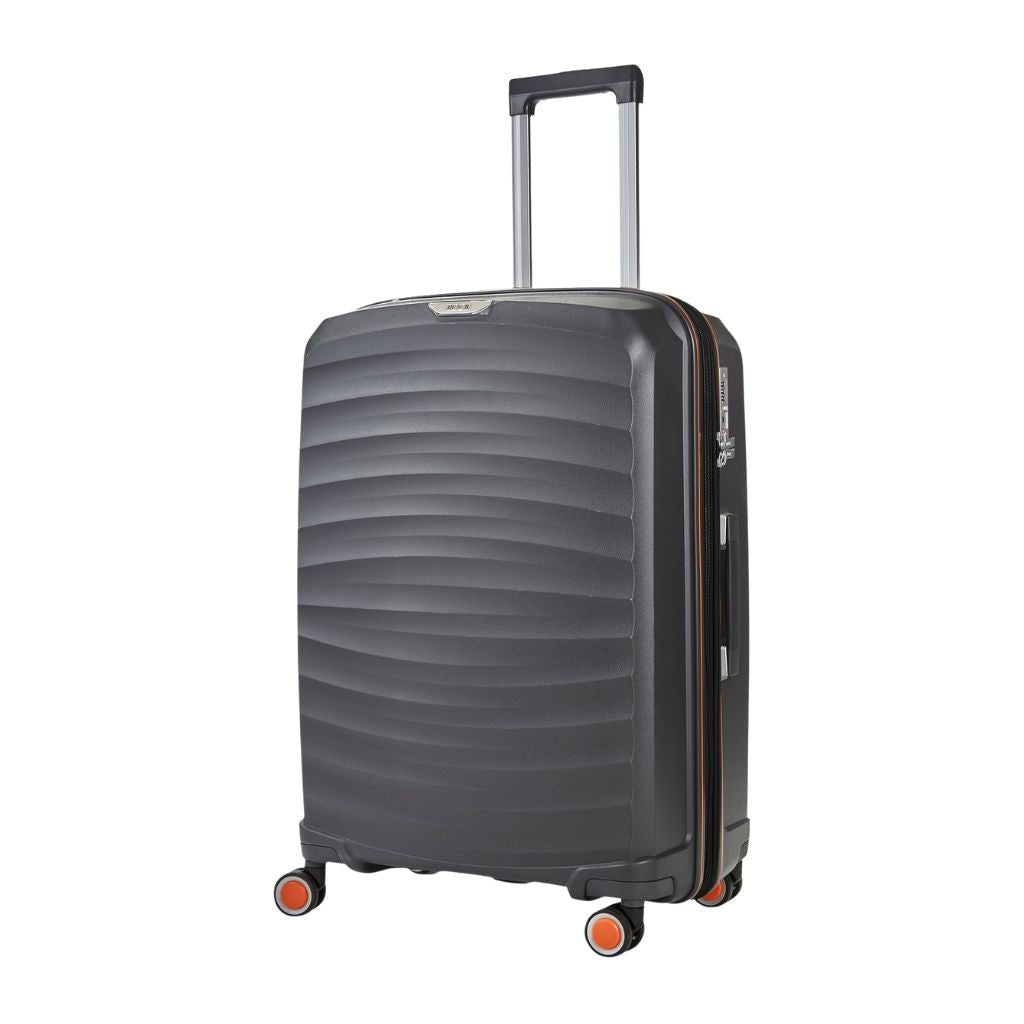 Rock Sunwave 66cm Medium Expander Hardsided Luggage - Charcoal - Love Luggage