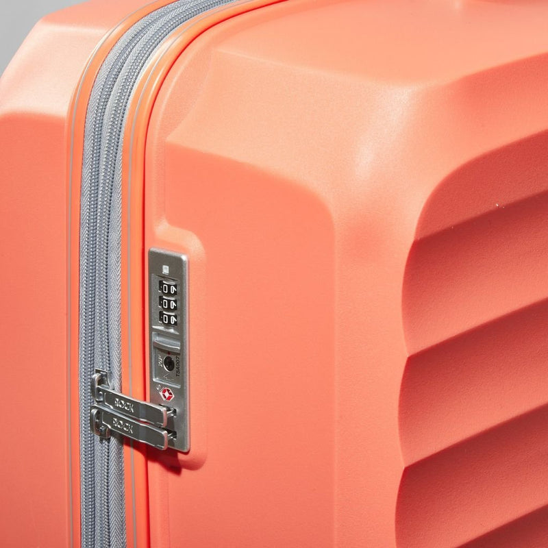 Rock Sunwave 66cm Medium Expander Hardsided Luggage - Peach - Love Luggage