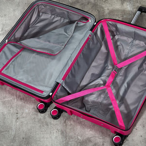 Rock Sunwave 66cm Medium Expander Hardsided Luggage - Pink - Love Luggage