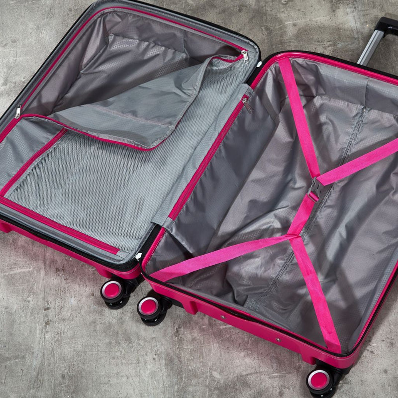Rock Sunwave 66cm Medium Expander Hardsided Luggage - Pink - Love Luggage