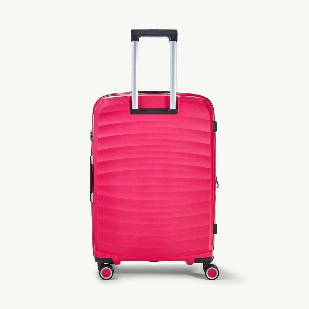 Rock Sunwave 66cm Medium Expander Hardsided Luggage - Pink - Love Luggage