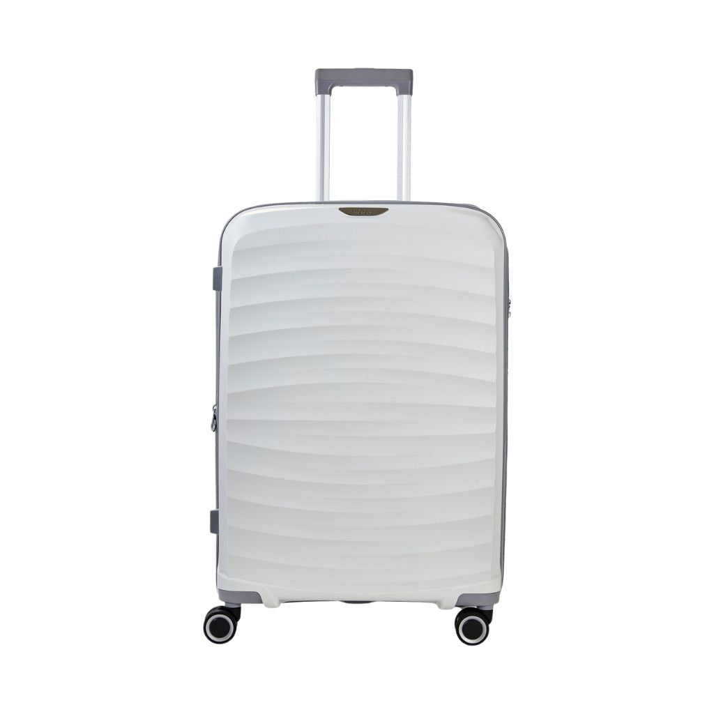 Rock Sunwave 66cm Medium Expander Hardsided Luggage - White - Love Luggage