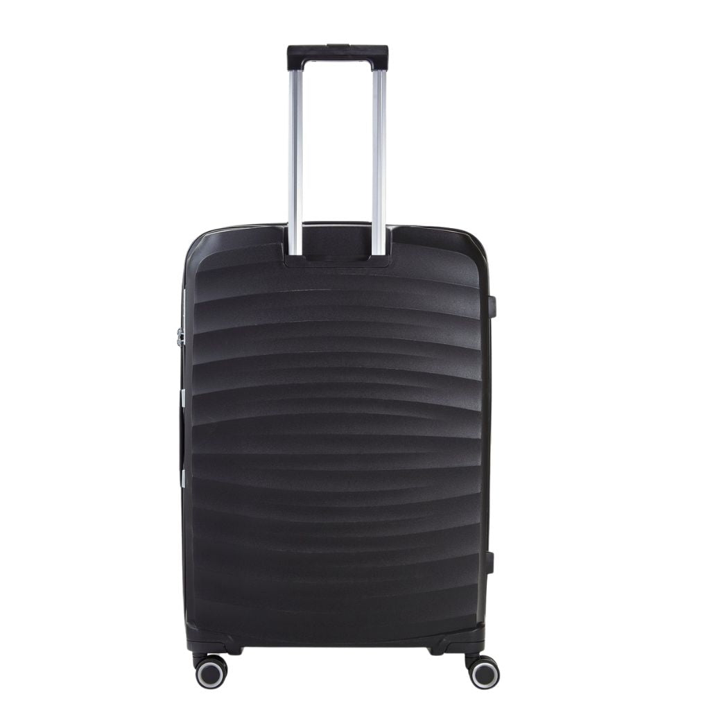 Rock Sunwave 79cm Large Expander Hardsided Luggage - Black - Love Luggage