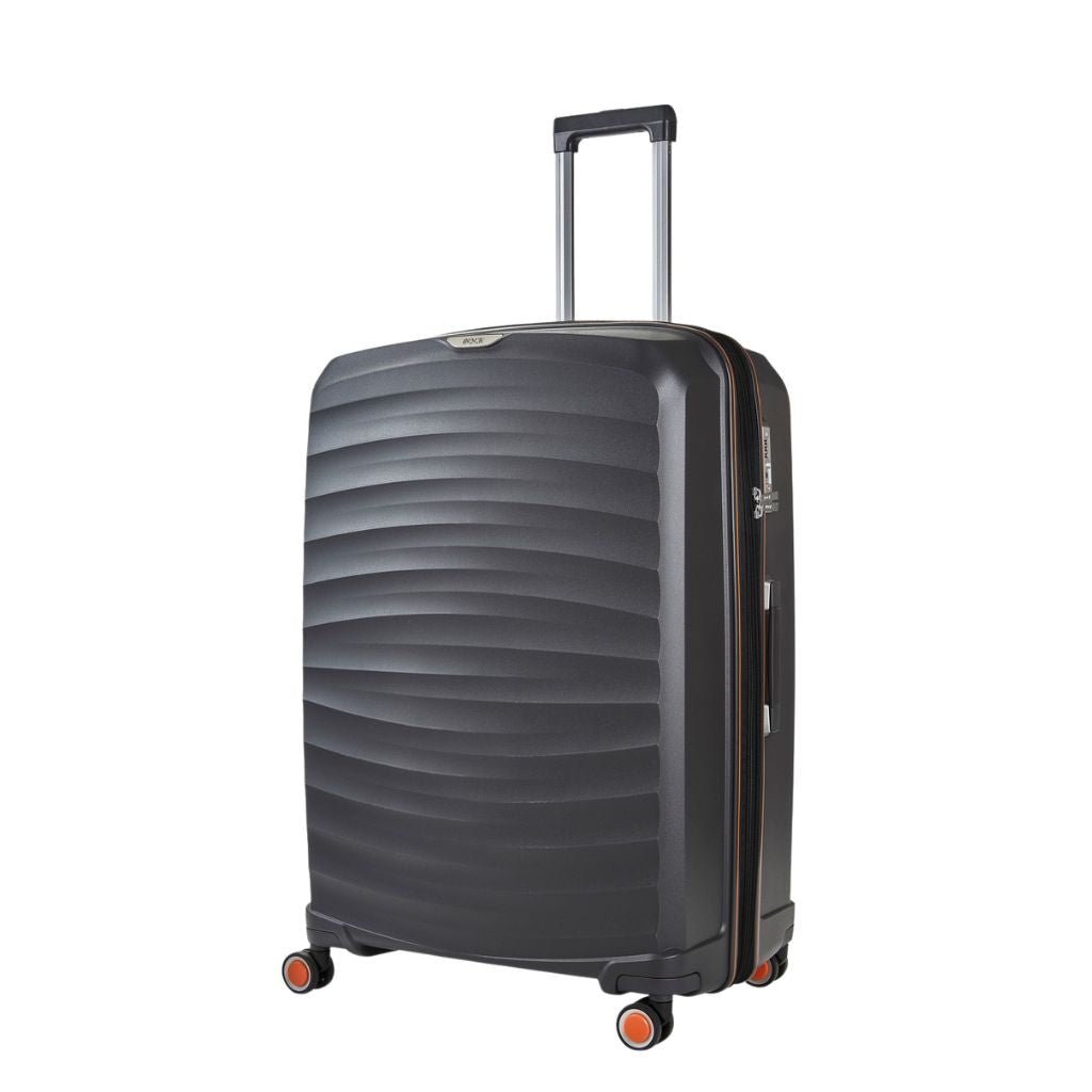 Rock Sunwave 79cm Large Expander Hardsided Luggage - Charcoal - Love Luggage