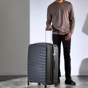 Rock Sunwave 79cm Large Expander Hardsided Luggage - Charcoal - Love Luggage