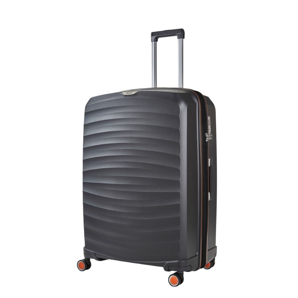 Rock Sunwave 79cm Large Expander Hardsided Luggage Charcoal On