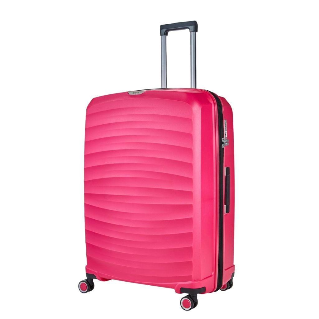 Rock Sunwave 79cm Large Expander Hardsided Luggage - Pink - Love Luggage