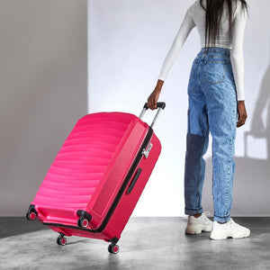 Rock Sunwave 79cm Large Expander Hardsided Luggage - Pink - Love Luggage