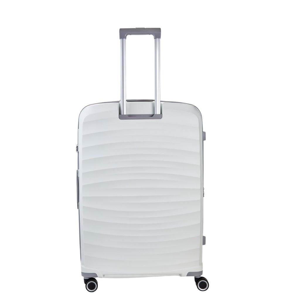 Rock Sunwave 79cm Large Expander Hardsided Luggage - White - Love Luggage