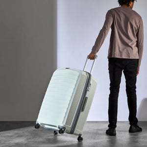 Rock Sunwave 79cm Large Expander Hardsided Luggage - White - Love Luggage