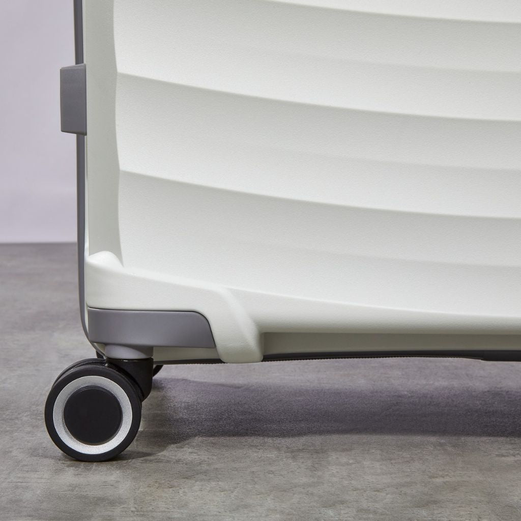 Rock Sunwave 79cm Large Expander Hardsided Luggage - White - Love Luggage