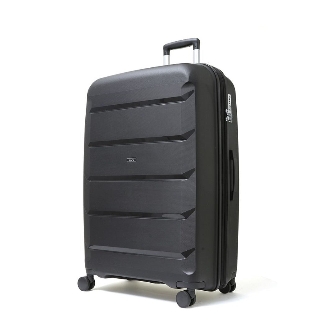 Rock Tulum 3 Piece Set Expander Hardsided Luggage - Black - Love Luggage