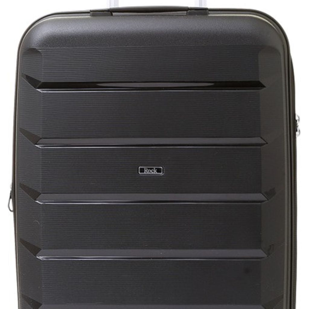 Rock Tulum 3 Piece Set Expander Hardsided Luggage - Black - Love Luggage