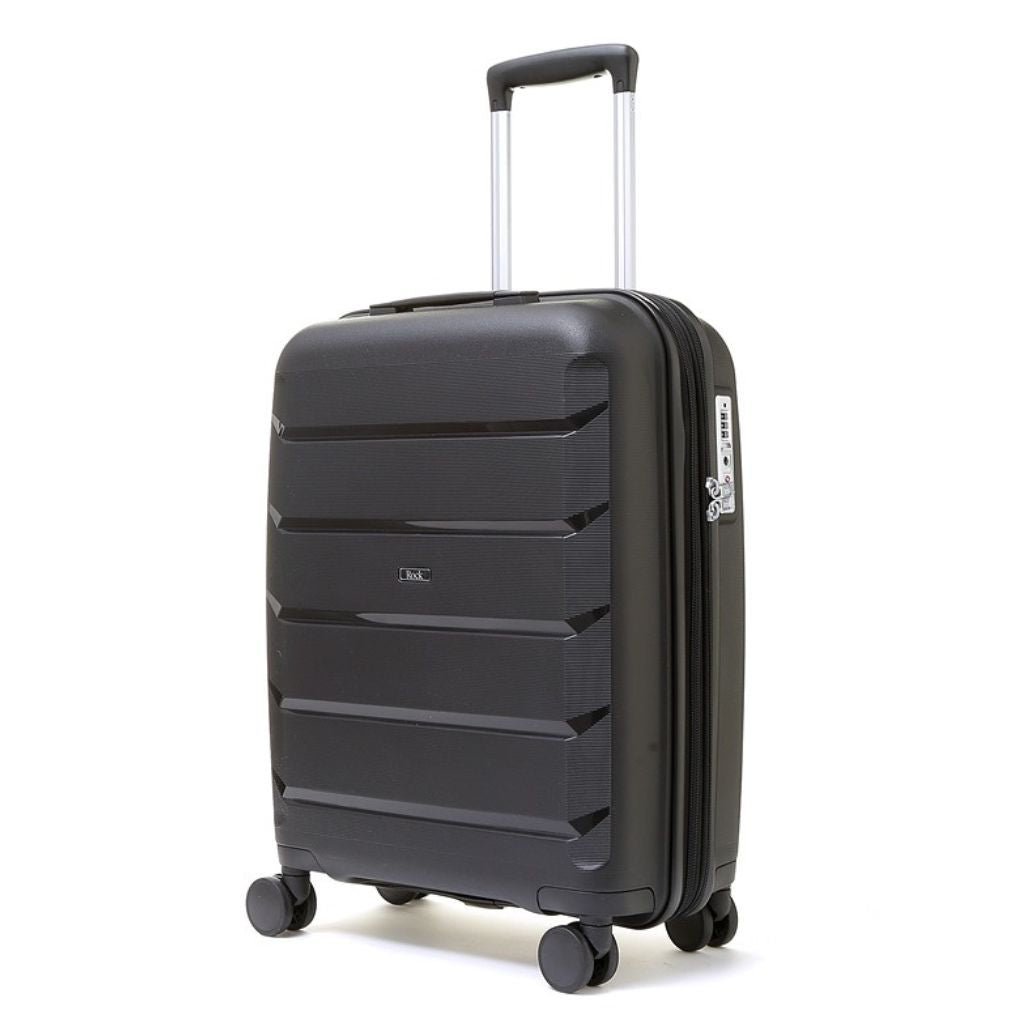 Rock Tulum 3 Piece Set Expander Hardsided Luggage - Black - Love Luggage