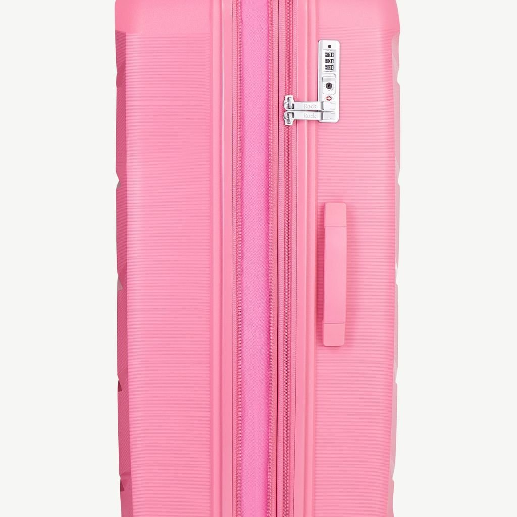 Rock Tulum 3 Piece Set Expander Hardsided Luggage - Bubble Gum Pink - Love Luggage