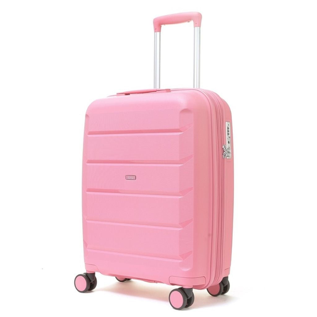 Rock Tulum 3 Piece Set Expander Hardsided Luggage - Bubble Gum Pink - Love Luggage