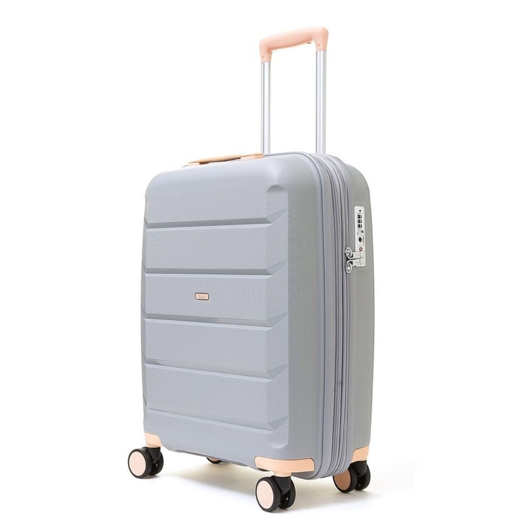 Rock Tulum 3 Piece Set Expander Hardsided Luggage - Grey - Love Luggage