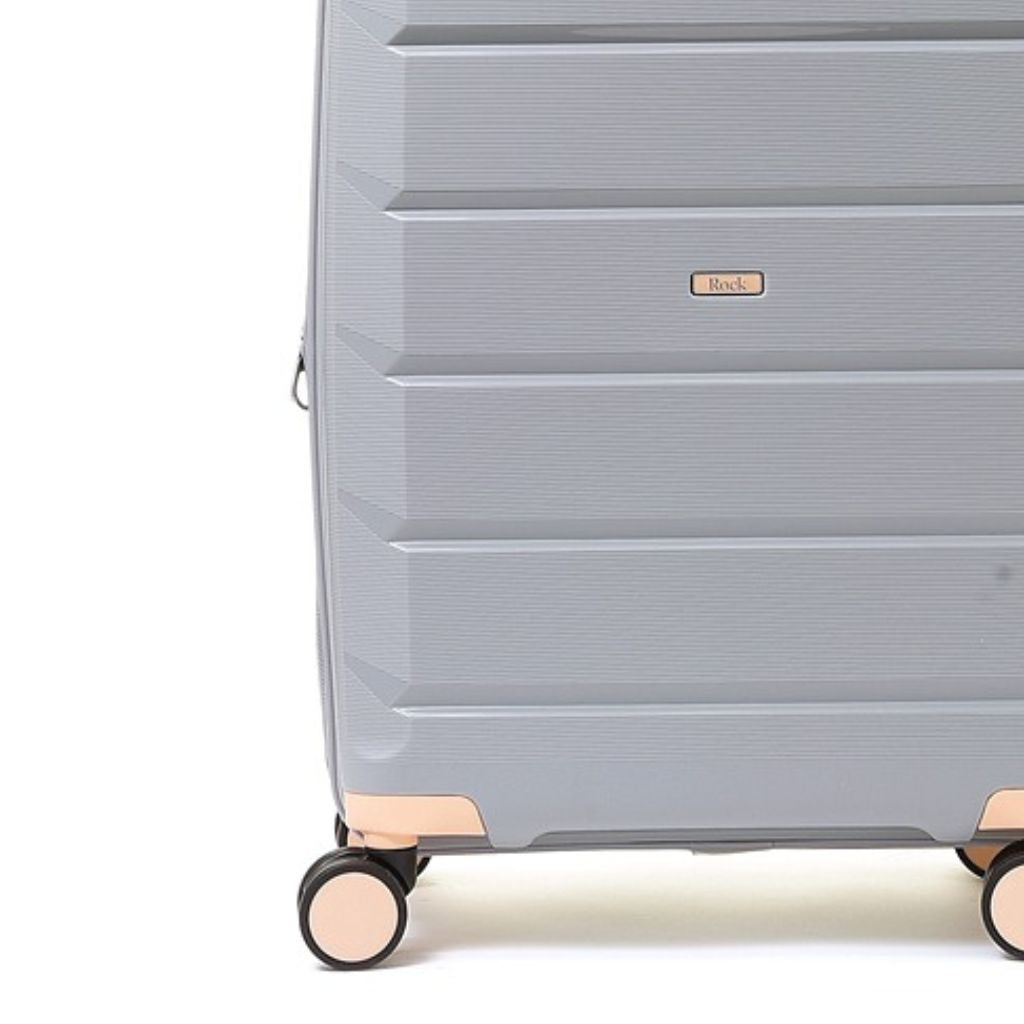 Rock Tulum 3 Piece Set Expander Hardsided Luggage - Grey - Love Luggage