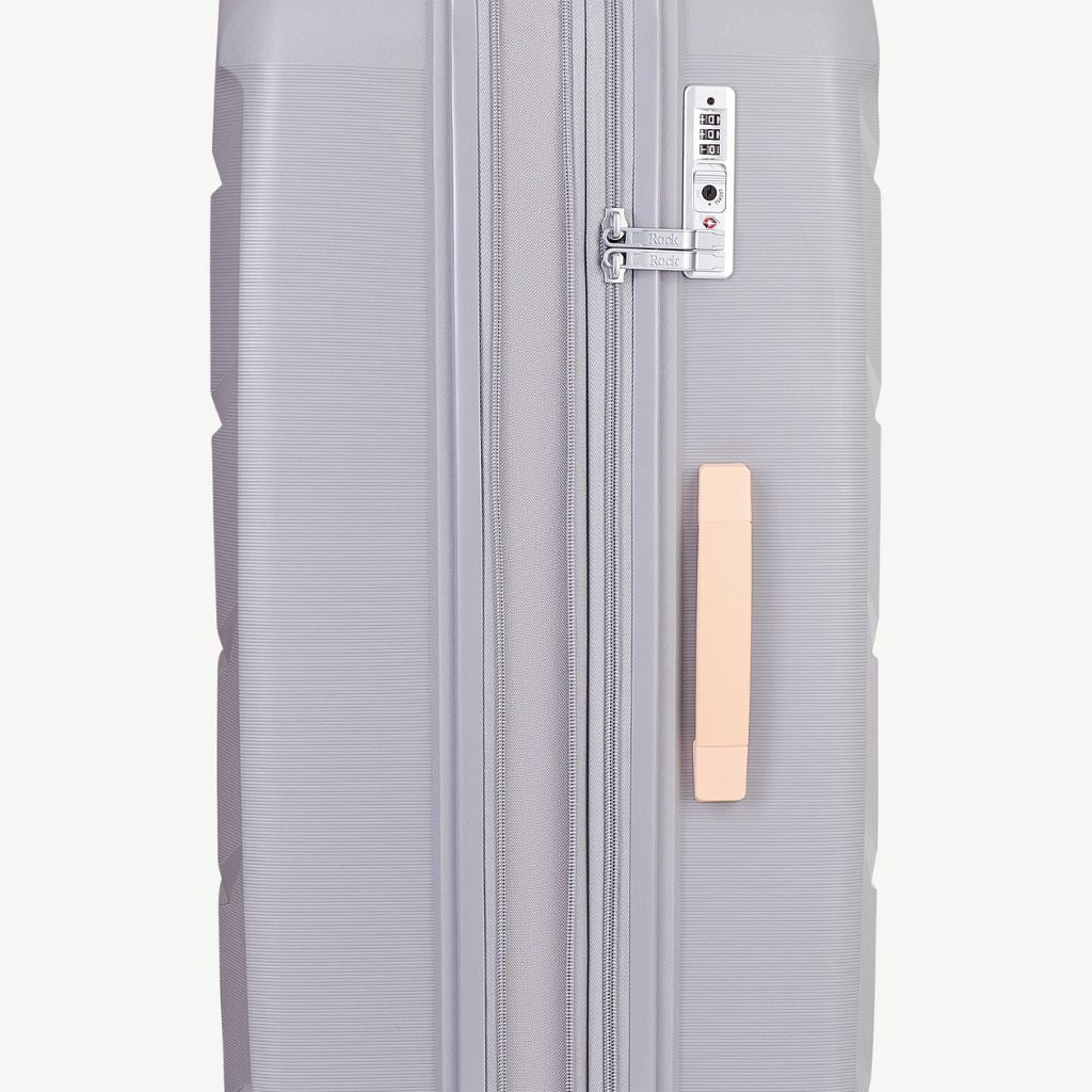 Rock Tulum 3 Piece Set Expander Hardsided Luggage - Grey - Love Luggage