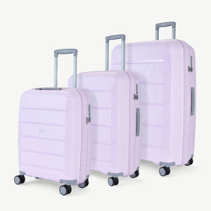 Rock Tulum 3 Piece Set Expander Hardsided Luggage - Lilac - Love Luggage