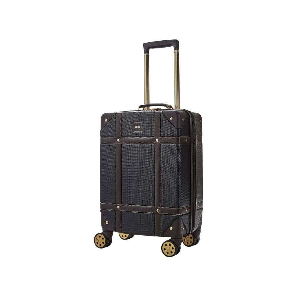 Black and hotsell gold luggage set