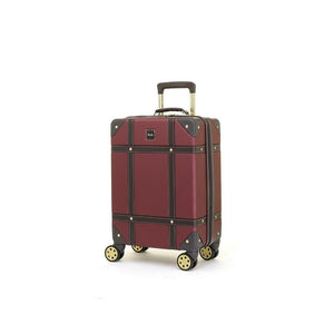 Rock Vintage 3 Piece Hardsided Luggage Set - Burgundy - Love Luggage