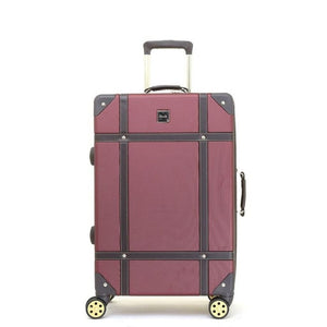 Rock Vintage 67cm Medium Hardsided Luggage - Burgundy - Love Luggage