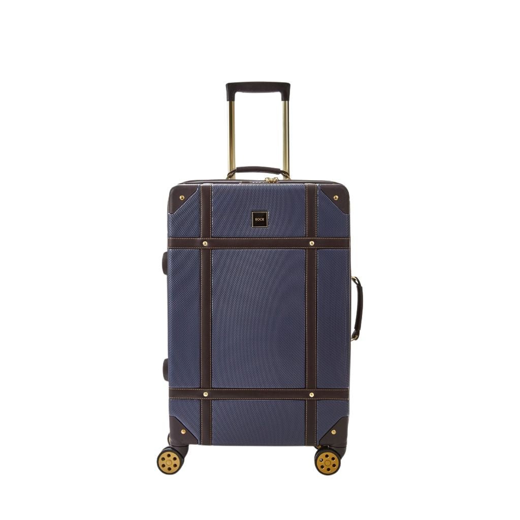 Rock Vintage 67cm Medium Hardsided Luggage - Navy - Love Luggage