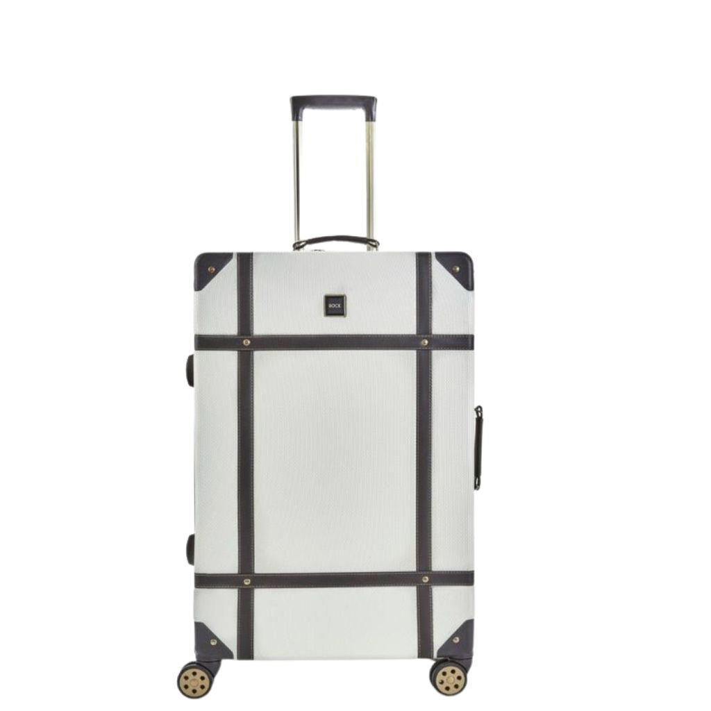 Rock Vintage 78cm Large Hardsided Luggage - Cream - Love Luggage