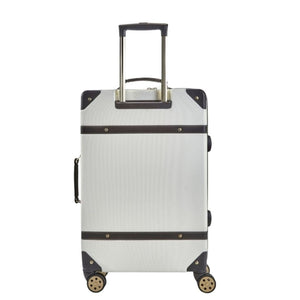 Rock Vintage 78cm Large Hardsided Luggage - Cream - Love Luggage
