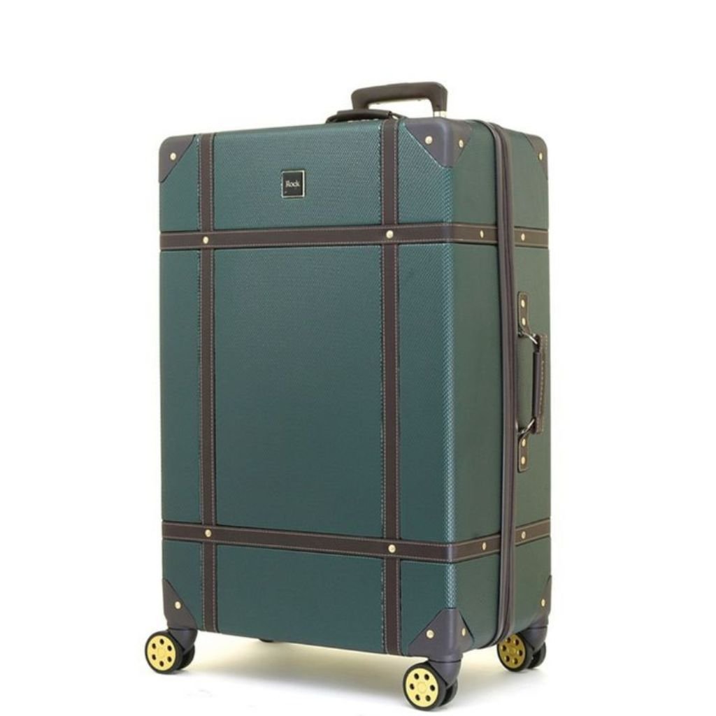 Rock Vintage 78cm Large Hardsided Luggage - Green - Love Luggage