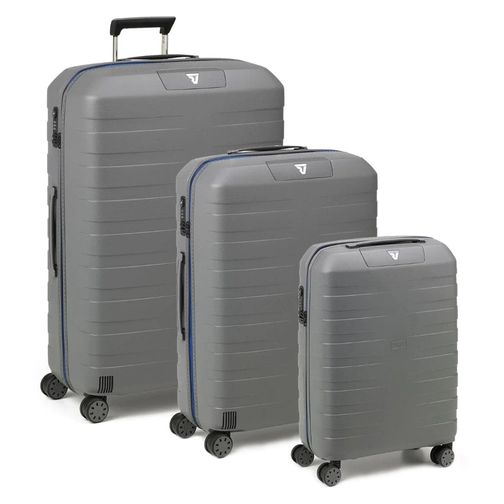 Roncato Box Young Hardsided Spinner Suitcase 3pc Set Grey - Love Luggage