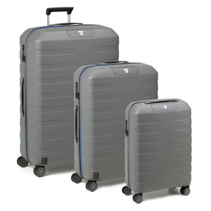 Roncato Box Young Hardsided Spinner Suitcase 3pc Set Grey - Love Luggage