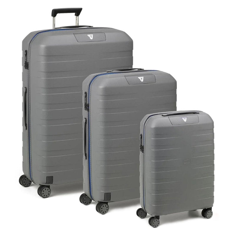 Roncato Box Young Hardsided Spinner Suitcase 3pc Set Grey - Love Luggage
