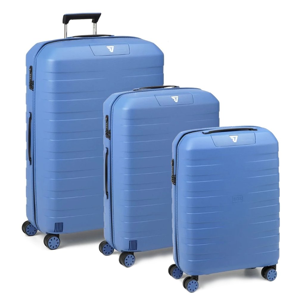 Roncato Box Young Hardsided Spinner Suitcase 3pc Set Ocean/Black - Love Luggage