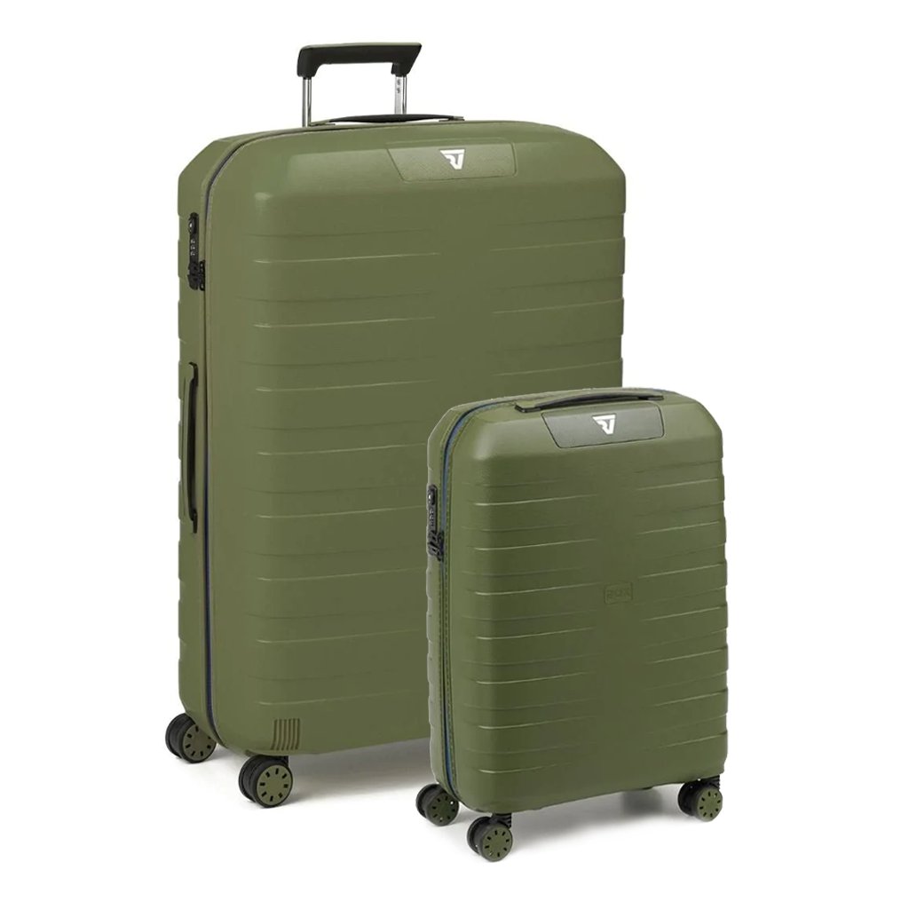 Roncato Box Young Hardsided Spinner Suitcase Duo Set Green - Love Luggage