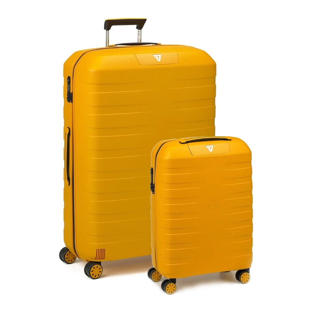 Roncato Box Young Hardsided Spinner Suitcase Duo Set Mustard - Love Luggage