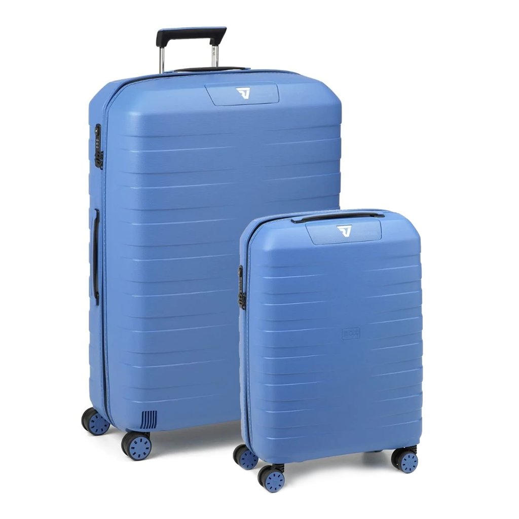 Roncato Box Young Hardsided Spinner Suitcase Duo Set Ocean/Black - Love Luggage