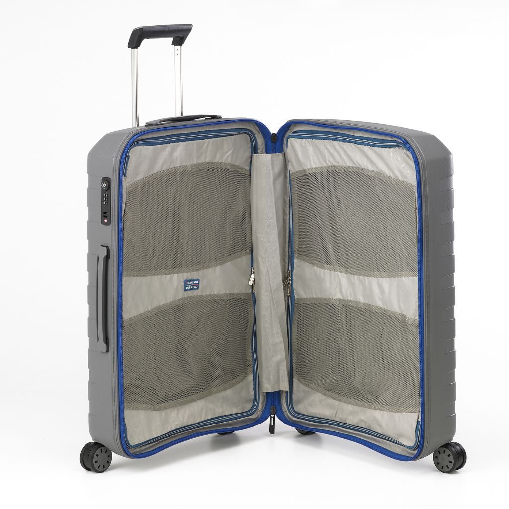 Roncato Box Young Medium 69cm Hardsided Spinner Suitcase Grey - Love Luggage