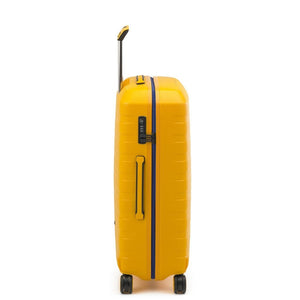 Roncato Box Young Medium 69cm Hardsided Spinner Suitcase Mustard Blue Sole - Love Luggage