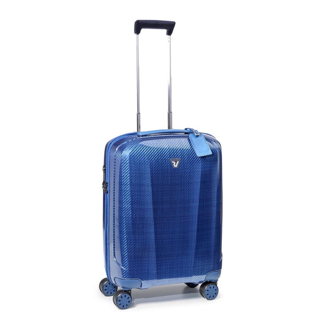 Roncato We Are Glam Carry On 55cm Spinner Suitcase 2kg - Blue - Love Luggage