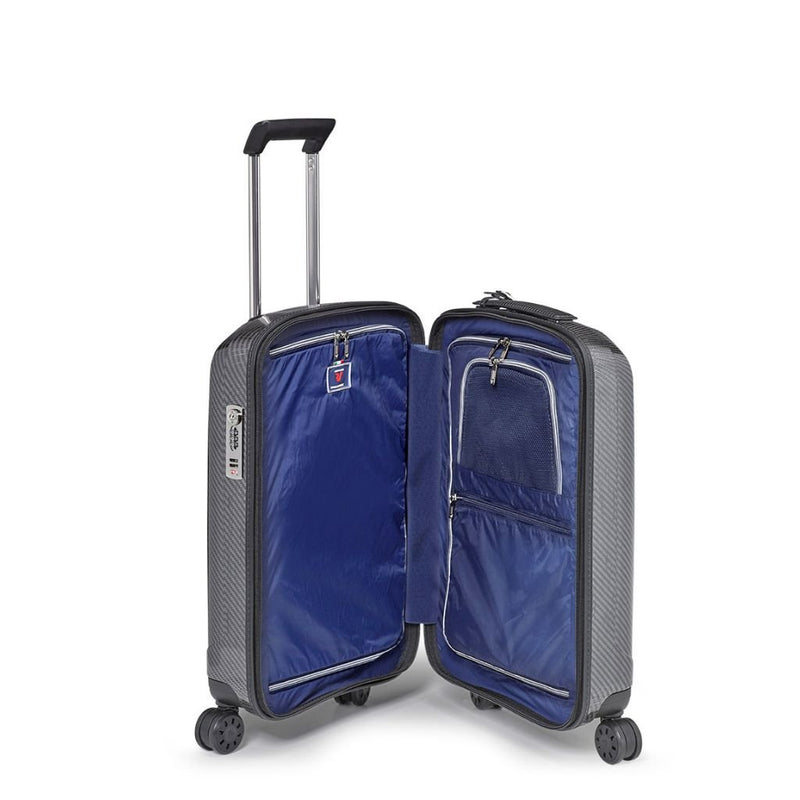 Roncato We Are Glam Carry On 55cm Spinner Suitcase 2kg - Graphite - Love Luggage