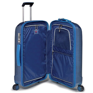 Roncato We Are Glam Medium 70cm Spinner Suitcase 2.7kg - Blue - Love Luggage