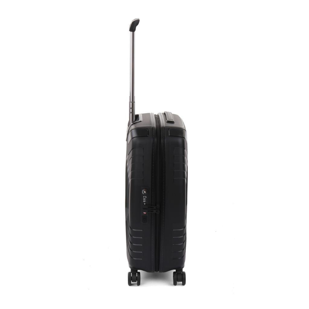Roncato Ypsilon Carry On 55cm Hardsided Exp Spinner Suitcase Black - Love Luggage